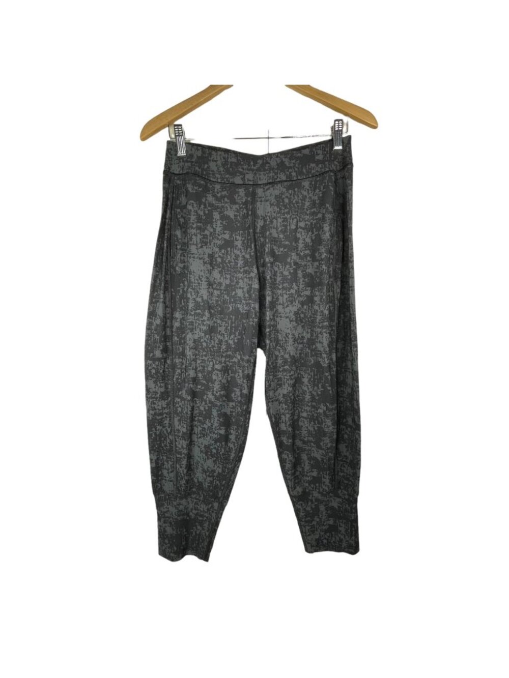 Jogger Pants Medium Printed Active Pull On Stretch Training Workout Gray